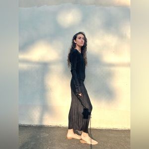 Black Slim Fit Maxi Dress